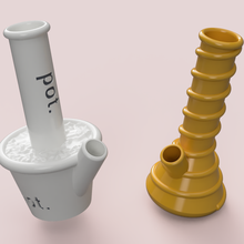 plastik bong roor tarz Su boru yeniden tasarlandı okumak açıklama 3d yazıcı yırtmaç 420 macera zaman montaj Bearbrck Caballo Yapabilmek karikatür ağ soğan sigara 3d print model - Mito3D