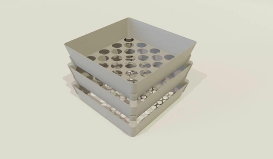 plastic brick sieves bricks sieve sorting 3d print model - Mito3D
