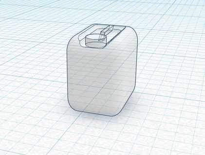 plástico vasilha líquido 3d print model - Mito3D