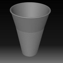tazza di plastica casa 3d print model - Mito3D