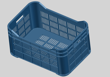 plastic food crate crate plastic food crate plastic crate grocery  3d print model - Mito3D