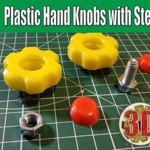 plastic hand knobs steel screws tool tools 3d print model - Mito3D