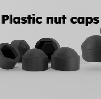 plástico noz cápsulas velozes boné cobrir bainha impressão rápida suporte fácil porca sextavada hexnuts nozes parafusos 3d print model - Mito3D