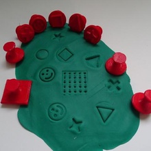 de la pâte à modeler tampons encreurs timbre jeu l'argile les thu création jouet 3d print model - Mito3D
