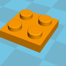 plate 2x2 lego game 3d print model - Mito3D