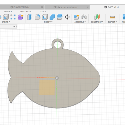 plate fish cat animal identification hat love friend friends 3D print model - Mito3D