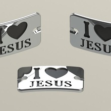 piastra di amore gesù gioielli cristiano bracciali piatti 3d print model - Mito3D