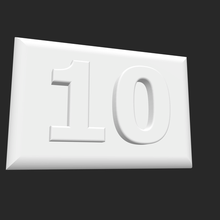 plate number 10 home door label house 3d print model - Mito3D