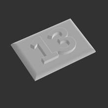 plate number 13 house door 3d print model - Mito3D