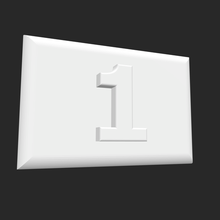 plate number 1 home door label house 3d print model - Mito3D
