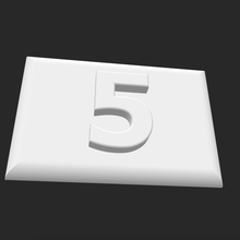 tabak numara 5 ev kapı etiket 3d print model - Mito3D