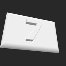 plate number 7 home door label house 3d print model - Mito3D