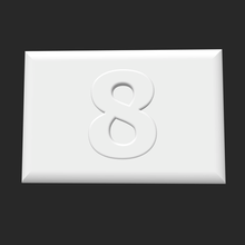 tabak numara 8 ev kapı etiket 3d print model - Mito3D