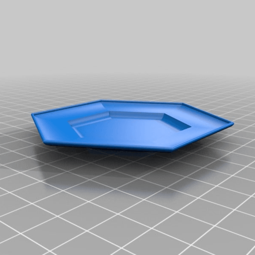 Platte teller mit 6 Seiten hexa honeycomb home Haushalt 3D print model - Mito3D