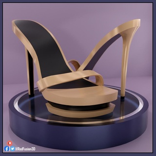 platform high heels highheels platforms mules sexyshoes 3d print model - Mito3D