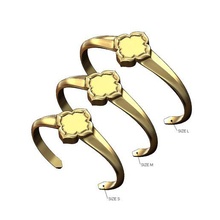 platforme engravable flower shaped cuff bracelet 3d print model 3d print model - Mito3D