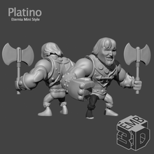 platino fuerza-t eternia mini's style 80s action figure barbarian dungeons dragons fantasy figures greyskull he-man male masters universe miniature miniatures motu muscles toy vintage war hammer warhammer 40k mini 3d print model - Mito3D