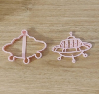 Platon volant cortante coupeur biscuit galletas masa fondant arcilla porcelane libre nef espacial extraterrestre espacio 3d print model - Mito3D