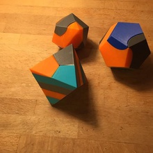 platônico quebra-cabeças jogo george hart os sólidos platônicos poliedros quebra-cabeça 3d print model - Mito3D