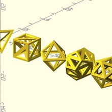 platonique solide filaire art math openscad personnalisateur polyèdres régulier polyèdre 3d print model - Mito3D