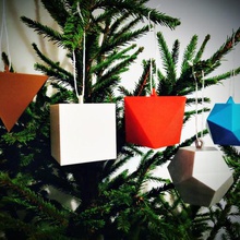 platonic solids christmas ornaments home tree solid 3d print model - Mito3D