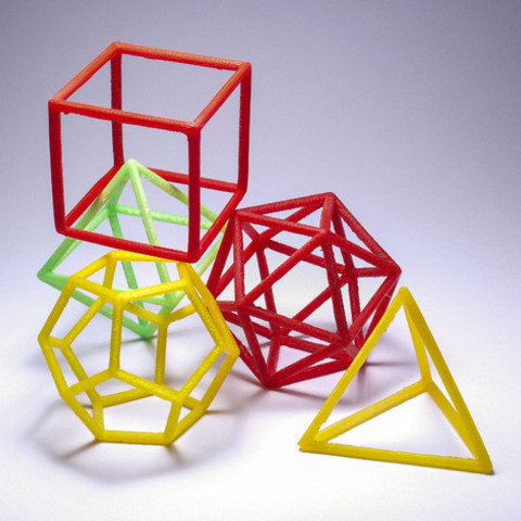 solidi platonici set di frame gioco 3D print model - Mito3D
