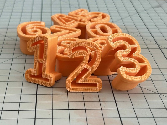 play-dough cutter 0-9 numbers learn count toy kids desktop 3d print model - Mito3D