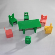sabit sandalye oyuncak oynayın oyun ev parça mobilya peppa pig playmobil 3d print model - Mito3D