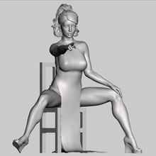 jugar vestido Arte mujer sexy modelo miniatura humano niña figura hembra erótico personaje pecho cuerpo 3d print model - Mito3D