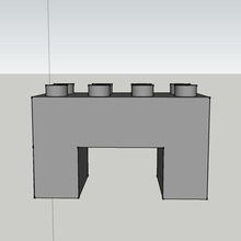 oyun odası lego model Çift ya da düz tünel tipi oyuncak sanat 3d print model - Mito3D