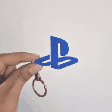 play station keychain optical illusion 3d print model - Mito3D