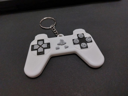 play station keychain sation controler playstationkeychain pskeychain videogameaccessories playstationaccessories playstationcollectibles 3d print model - Mito3D