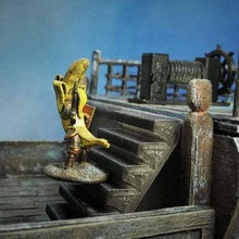 spielbar Treppe dnd verschiedene 28 28mm diy prop Fliesen dungeons dragons Leiter der Miniatur Treppen 3d print model - Mito3D