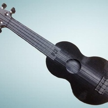 jogável ukulele de impressão não suporta vários violão instrumento cadeias caracteres música 3d print model - Mito3D