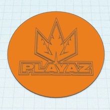 playaz logo coaster art segni loghi giungla jump up drum & bass dj hype 3d print model - Mito3D