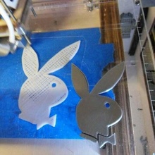 playboy bunny 3d print keyring logo 2d_art 3d print model - Mito3D