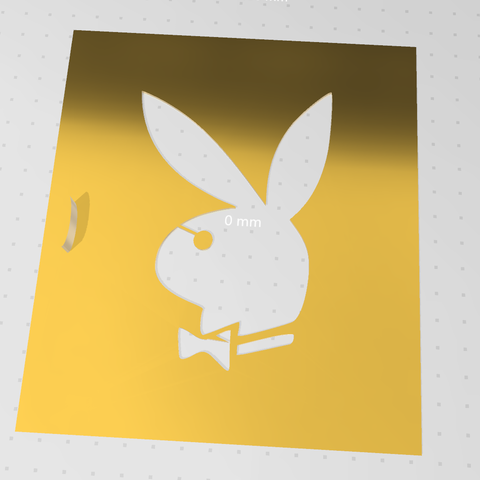 playboy stencil art tag la vernice verniciabile 3D print model - Mito3D