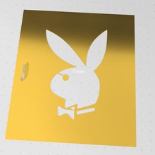 playboy şablon sanat etiket boya boyanabilir 3d print model - Mito3D