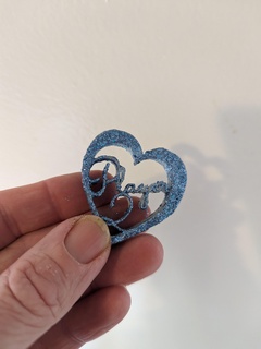 player 2 valentines day heart pendant 3d print model - Mito3D