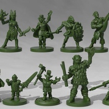 player character pack 02 game dnd dungeons dragons frostgrave miniature miniatures rpg tabletop wargame toy accessories 3d print model - Mito3D