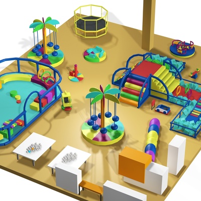 playground - swimming pool kids room children's area toy 3d print model - Mito3D