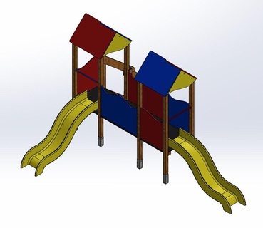 Parque infantil slides crianças jogos brinquedo parque 3d print model - Mito3D
