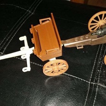 playmobil 1976 cannon limber body game wagon western toy accessories 3d print model - Mito3D