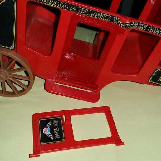 playmobil 1976 stadio porta della carrozza gioco allenatore stage western giocattoli accessori di 3D print model - Mito3D