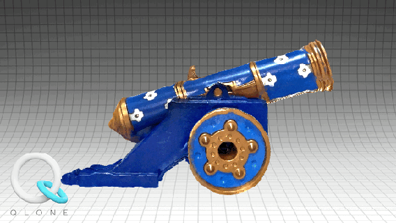 Spielmobil Kanone Spielzeug Pirat qlone 3d print model - Mito3D