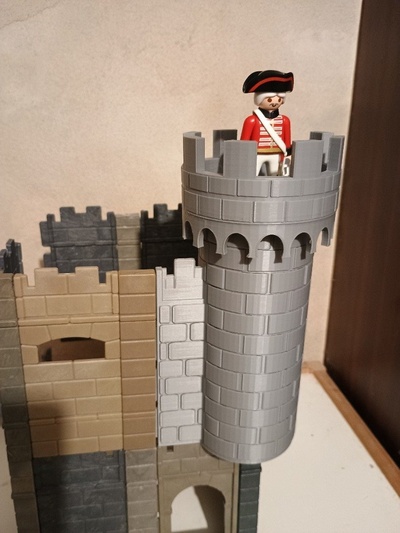 playmobil castillo burgo circular pared bastión mit muro suficiente n compatible 3666 sett 3d print model - Mito3D