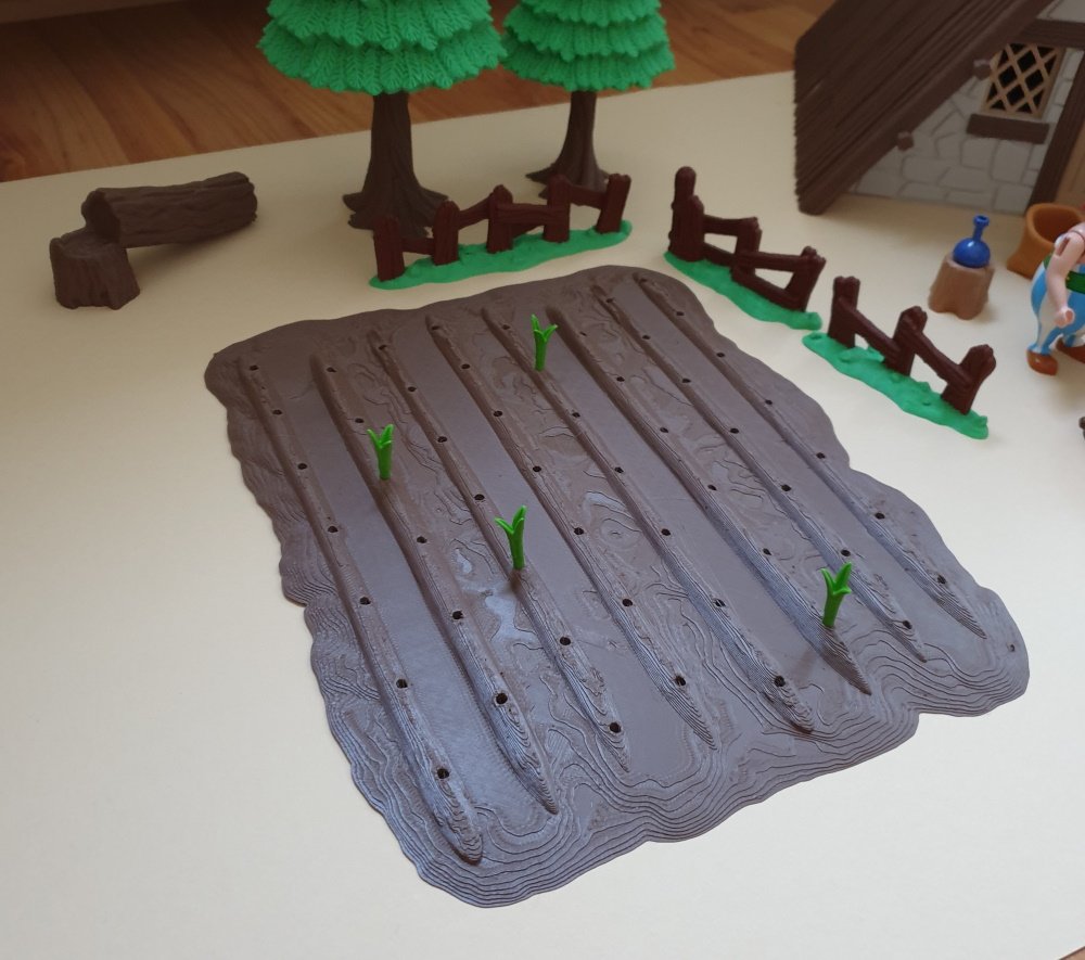 playmobil compatible field Game 3D print model - Mito3D