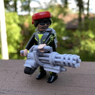 playmobil compatibile minigun giocattolo playmo arma m134 3d print model - Mito3D