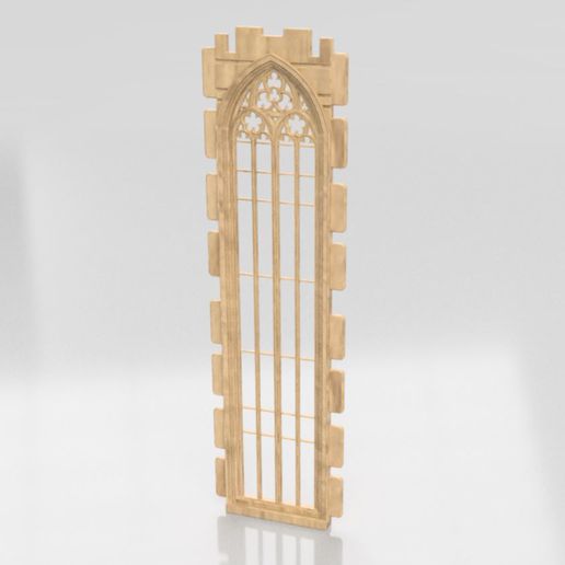 Playmobil çift yükseklik gotik pencere 3D print model - Mito3D