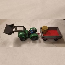 playmobil farmer-Traktor-set Spiel Landwirt trailer Anhängerkupplung Stroh-Ballen set Bagger Traktor 3d print model - Mito3D